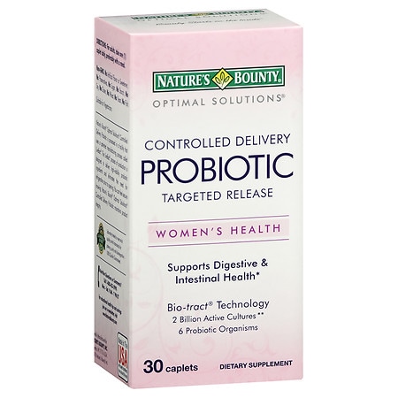 Nature s Bounty Optimal Solutions Controlled Delivery Probiotic  Dietary Supplement  Supports Digestive and Immune Health  Caplets  30 ct