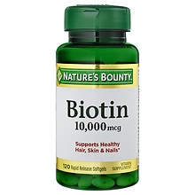 Nature's Bounty Ultra Strength Biotin 10,000mcg, Softgels | Walgreens