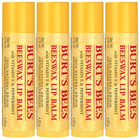 Burt's Bees Lip Balm, Natural Origin Lip Care Beeswax, Beeswax