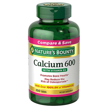 Nature's Bounty Calcium 600 with Vitamin D3, Tablets