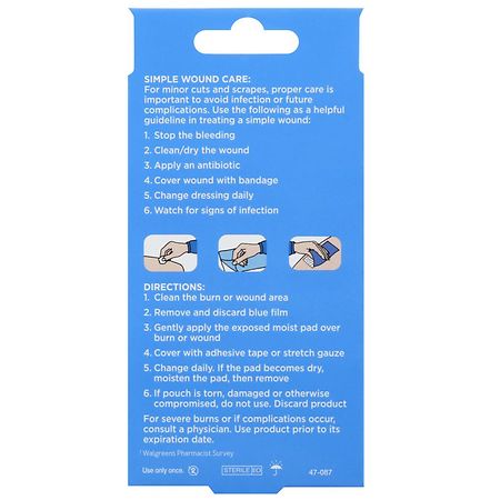 Walgreens Moist Burn Pads