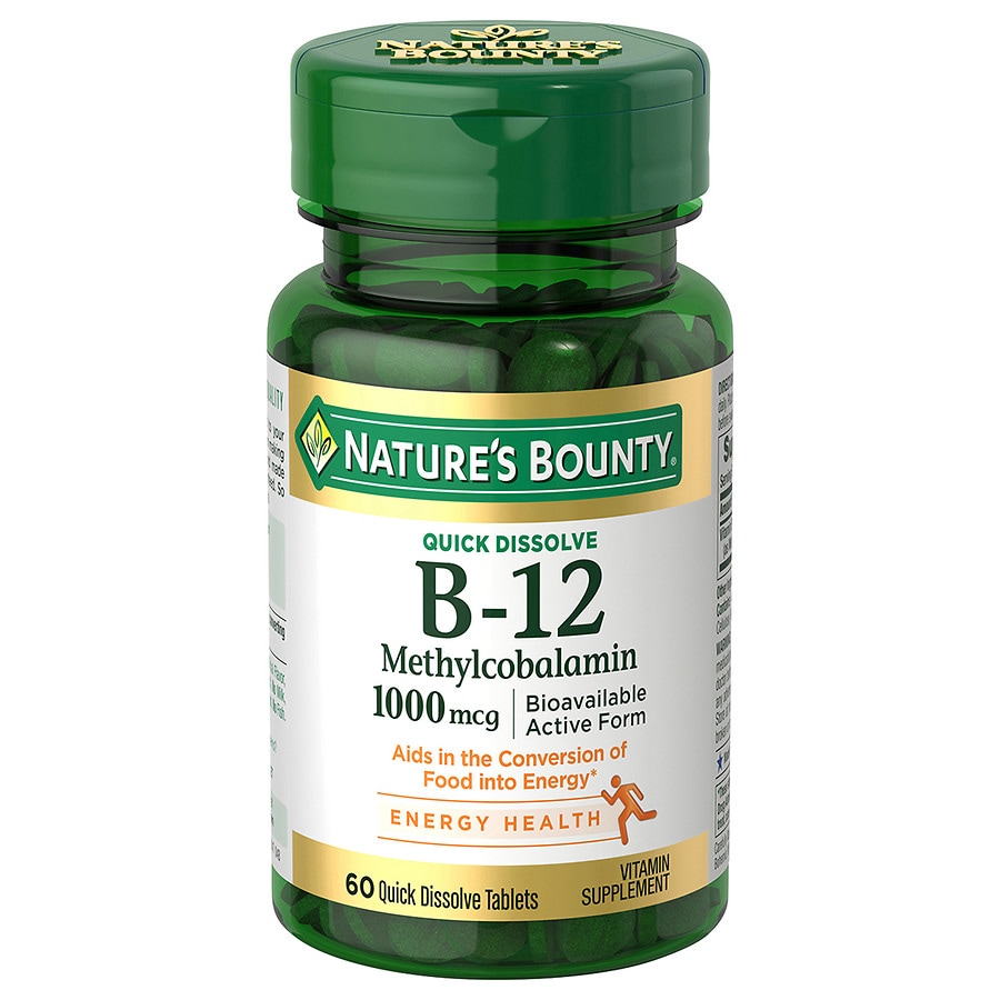 Nature's Bounty Vitamin B-12 Methylcobalamin Tablets, 1000 mcg