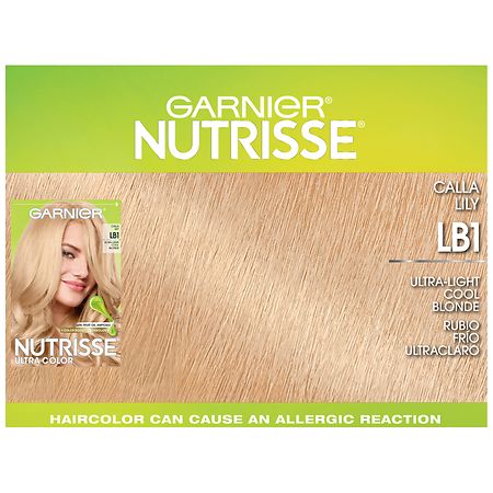 Garnier Nutrisse Ultra Color Nourishing Bold Permanent Hair Color Creme,  LB1 Ultra Light Cool Blonde