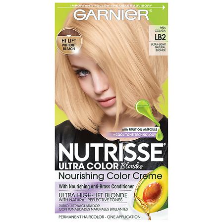Garnier Nutrisse Ultra Color Nourishing Bold Permanent Hair Color Creme LB2 Ultra Light Natural Blonde