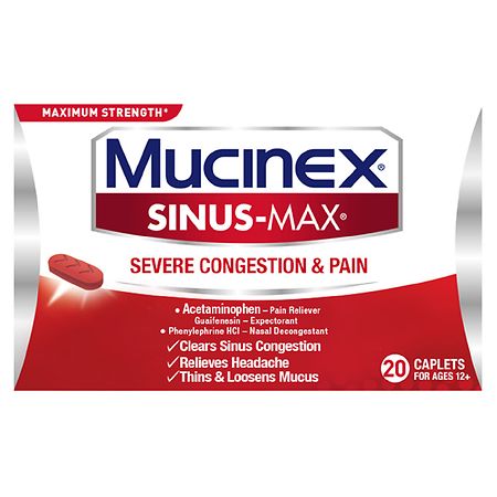 Mucinex Sinus-Max Severe Congestion Relief Caplets