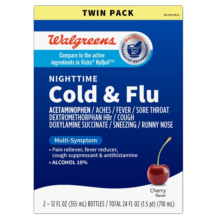 Walgreens Nighttime Cold And Flu Cherry Walgreens