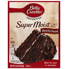 Betty Crocker Super Moist Dessert Cake Mix Devil's Food Devil's Food ...