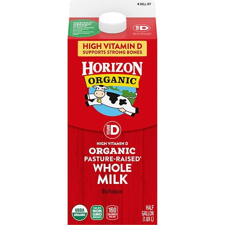 Borden Whole Vitamin D Milk, Half Gallon, 64 fl oz 