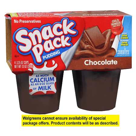 Snack Pack Pudding Cups Chocolate