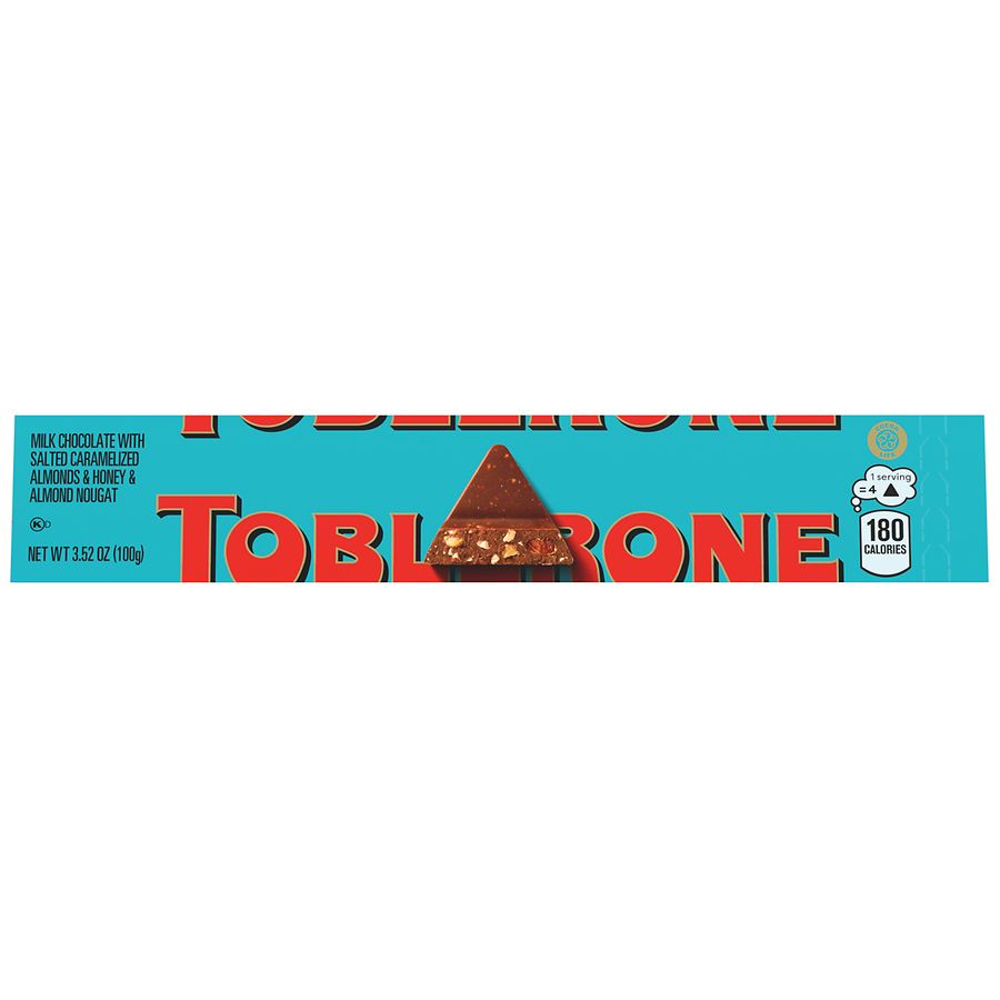 Toblerone Milk Chocolate Bar with Salted Caramelized Almonds & Honey & Almond Nougat Salted Almond