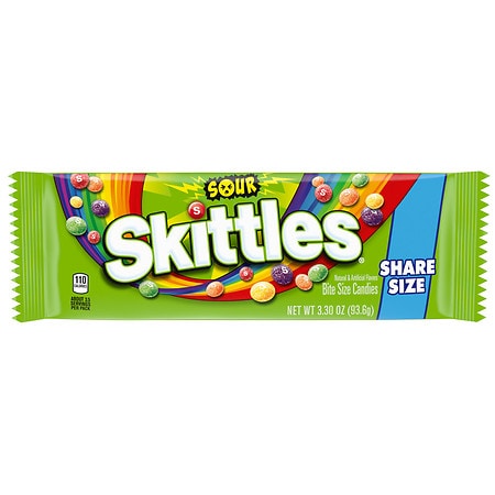 Skittles Sour Candy Bag, 7.2 ounce