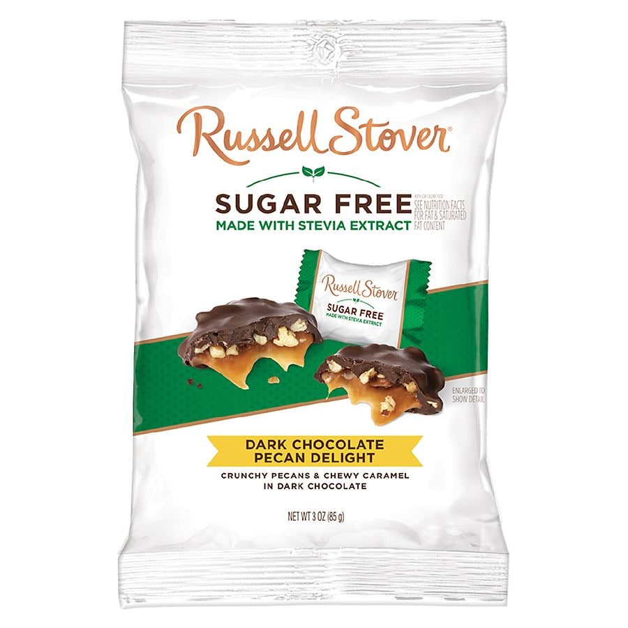 Russell Stover Sugar Free Chocolate Dark Chocolate Pecan Delight