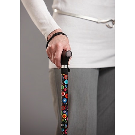 Folding Walking Stick Cane, Bubbles