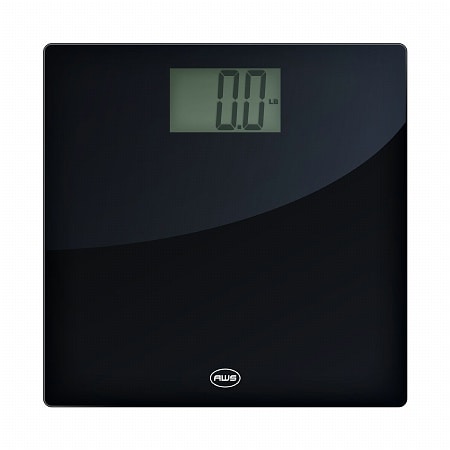 American Weigh Digital Glass Top Bathroom Scale Large Display Black