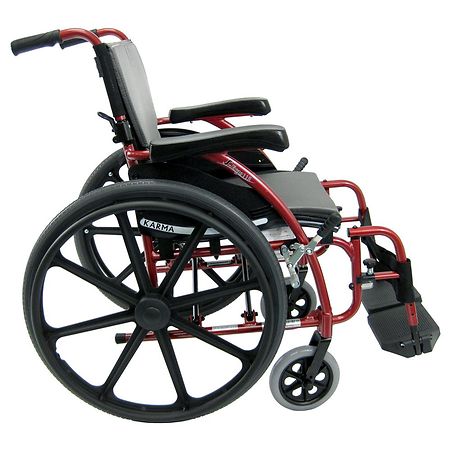 Karman 18in Seat Ultra Lightweight Ergonomic Wheelchair Red