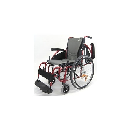 Karman 16in Seat Ergonomic Transport Wheelchair Red