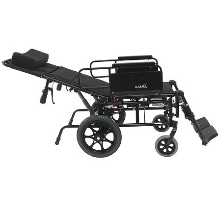 Karman 16in Seat Lightweight Reclining Transport Wheelchair