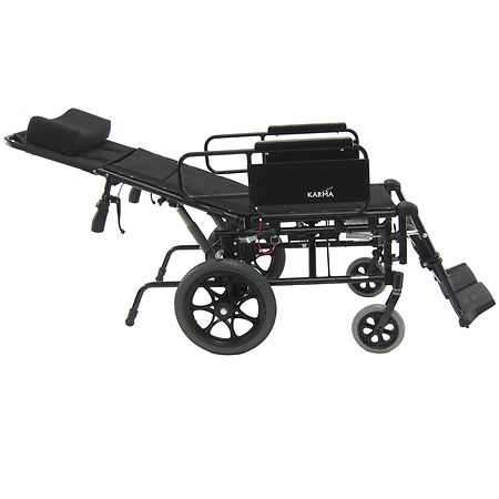 Karman 20in Seat Lightweight Reclining Transport Wheelchair