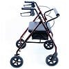 Karman Extra Wide Lightweight Rollator, Aluminum Burgundy-1