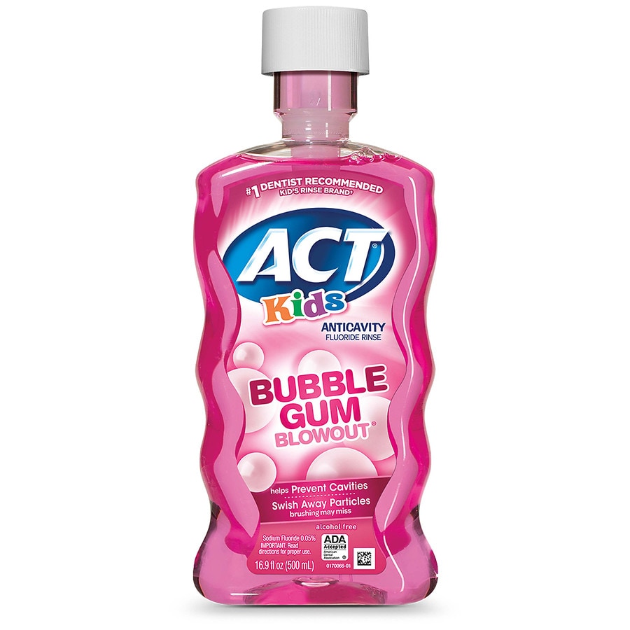 ACT Kids Anticavity Fluoride Rinse Bubblegum Blowout