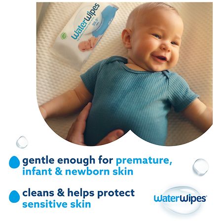 WaterWipes Baby Wipes Sensitive Weaning Plastic Free Wipes 60 Wipes 60 per  pack