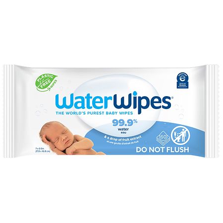 WaterWipes Plastic-Free Original Baby Wipes, Hypoallergenic for Sensitive Skin Unscented