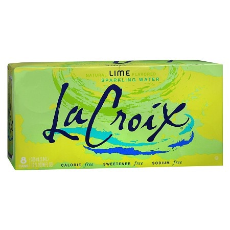 NATURAL LIME FLAVORED SPARKLING WATER, LIME