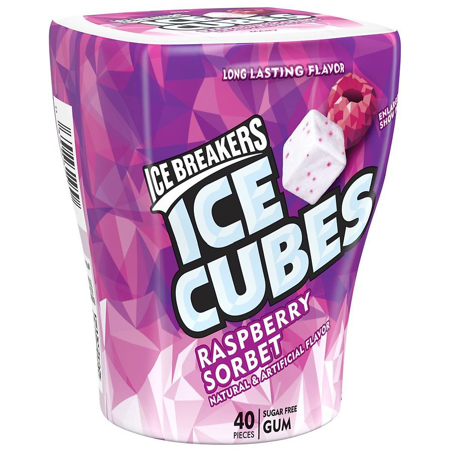 Ice Breakers Sugar Free Chewing Gum Raspberry Sorbet