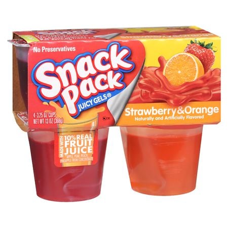 Snack Pack Juicy Gels Gelatin Cups Strawberry