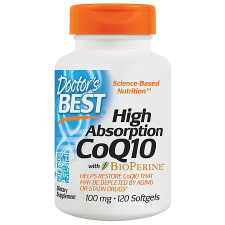 Doctor s Best High Absorption CoQ10 + BioPerine Softgels 100 Mg  120 Ct