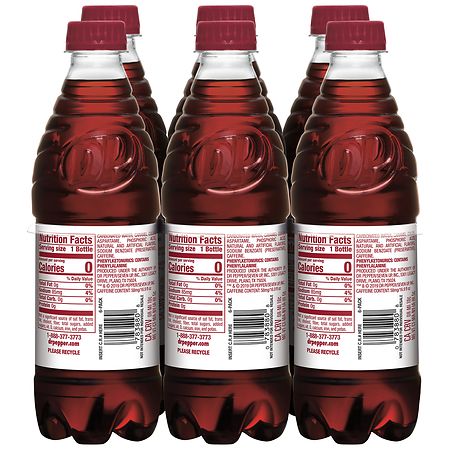 Dr Pepper Made with Sugar, 8 fl oz glass bottles, 6 pack