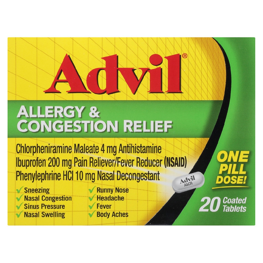 Advil Allergy & Congestion Relief Coated Tablets