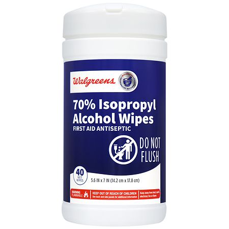 Walgreens 70% Isopropyl Alcohol Wipes