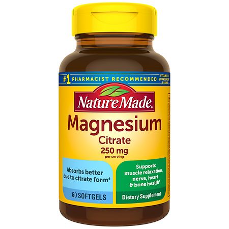 Nature Made Magnesium Citrate 250 mg Softgels