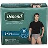 Depend Adult Incontinence Underwear for Men, Disposable, Maximum S/M Gray-4