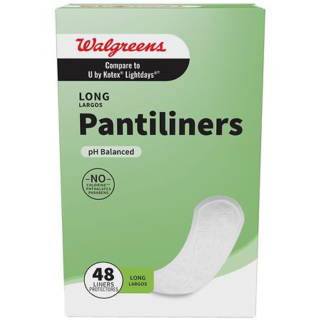 Walgreens Pantiliners Unscented, Long (ct 48)