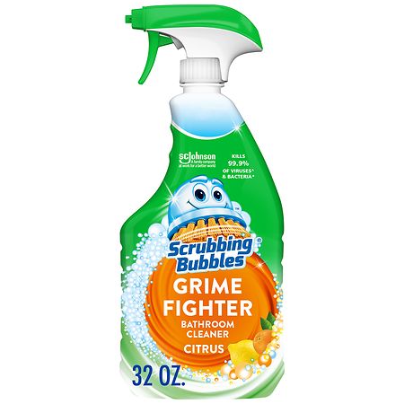 Scrubbing Bubbles Disinfectant Bathroom Grime Fighter Spray Citrus