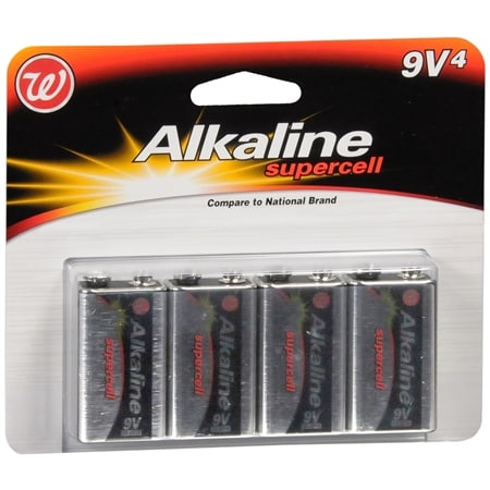 Walgreens Alkaline Supercell Batteries 9 V
