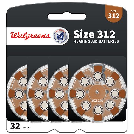 Walgreens Hearing Aid Batteries, Zero Mercury #312
