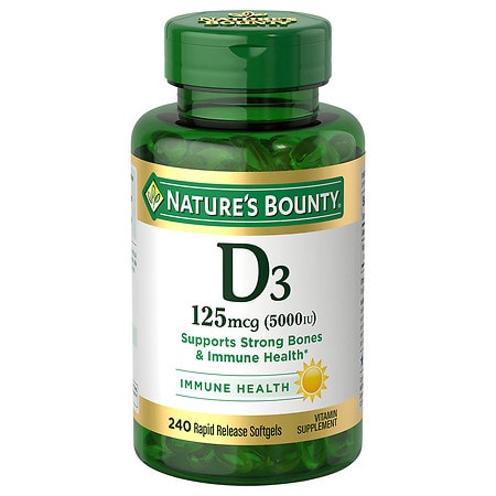 Nature's Bounty Vitamin D3 Softgels 125 mcg, 5000 IU