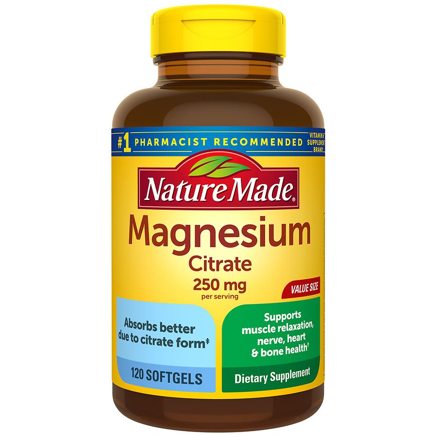 Nature Made Magnesium Citrate 250 mg Softgels | Walgreens