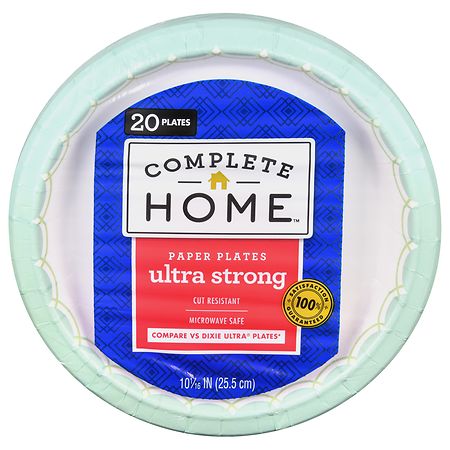 Complete Home Ultra Strong Paper Plates 10 1/ 16 in