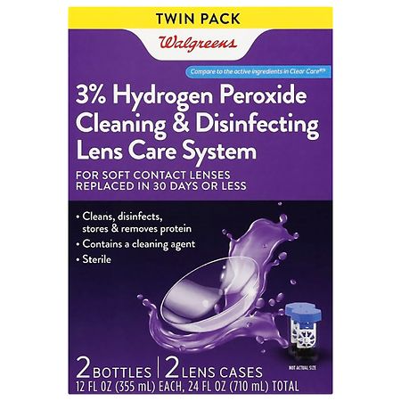 Walgreens Sterile Hydrogen Peroxide Cleaning & Disinfecting Lens Care System