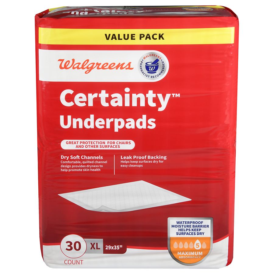 Walgreens Certainty Women's ActiveDry Pads Moderate 18 ct