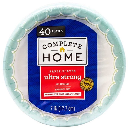 Complete Home Paper Plates Ultra Strong 7" 7 in