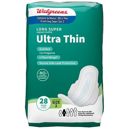 Always Ultra Thin Overnight Pads with Flexi-Wings, Extra Heavy Overnight  Unscented, Size 5 (ct 46)