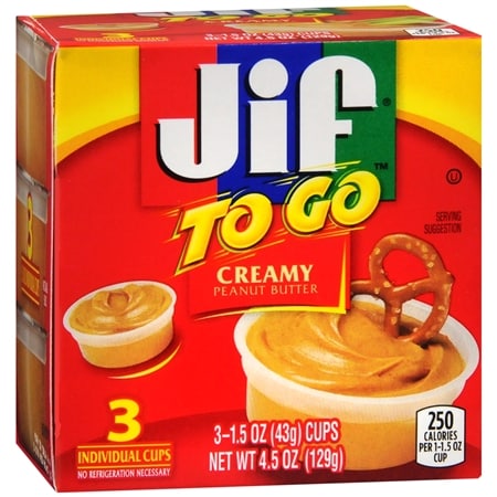 Jif Creamy Peanut Butter, 3/4 oz Plastic Portion Control Cup, 200