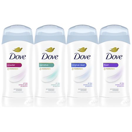 Dove Antiperspirant Deodorant Stick Original Clean, Twin Pack