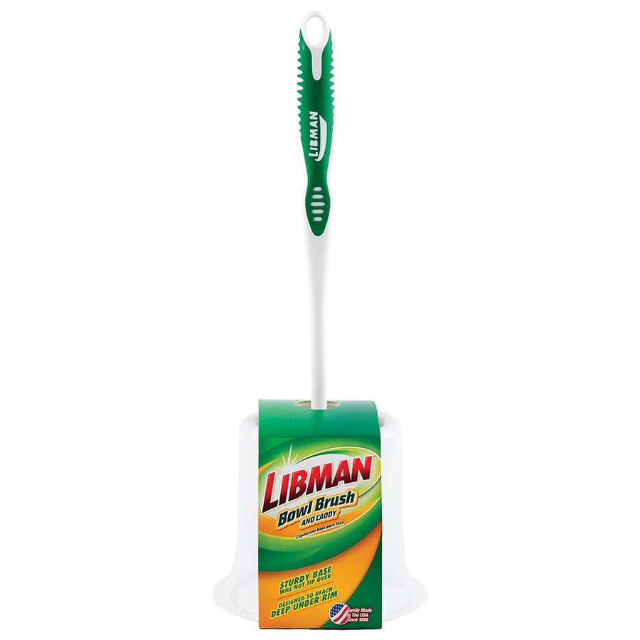 Libman Round Bowl Brush Polypropylene 14 inch Green & White 6 Pack 00022