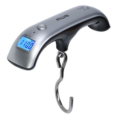 American Weigh Luggage Scale Digital Backlit LCD Screen, Auto-Hold Feature LS-110 Grey